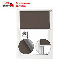 Термо ролети блекаут Tanova 301 Арджент Темно-коричнева | рулонні штори блекаут