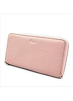 Женский кожаный кошелек Weatro портмоне розовый 19 х 10 х 2,5 см (DRM_295652)