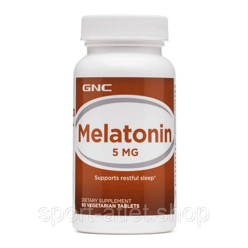 Натуральна добавка GNC Melatonin 5, 60 таблеток ТЕРМІН 02.22