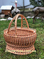 Корзина пасхальна "Святкова" з цільної лози. Арт:4045
