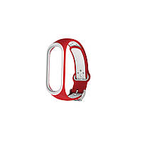 Ремешок Nike style с металлической застежкой для фитнес-браслета Xiaomi Mi Band 4 и 3 Красный с белым