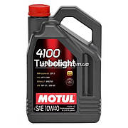 Моторне масло Motul 4100 Turbolight 10W-40 (5Л, напівсинтетичне), Франція