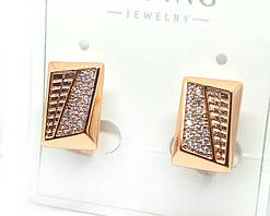 Сережки оригінальні біжутерія XuPing золото