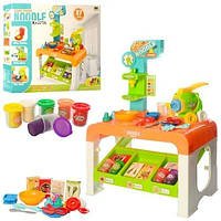 Дитячий ігровий набір іграшкова кухня-пекарня з посудом + тісто для ліплення (47,5х57х12 см, апарат-прес) 8748