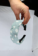 Женский модный красивый Обруч чалма в горошек (тюрбан, ободок, солоха) с узлом | Украшения для волос в горох