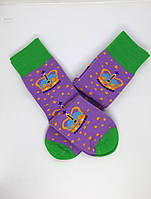 Мужские высокие качественные яркие хлопковые носки с принтом (рисунком), прикольные, размер 41-48, Украина
