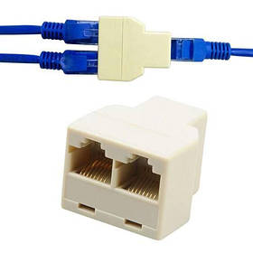 Спліттер витої пари RJ-45 1 порт (female) to 2 порти (femal)