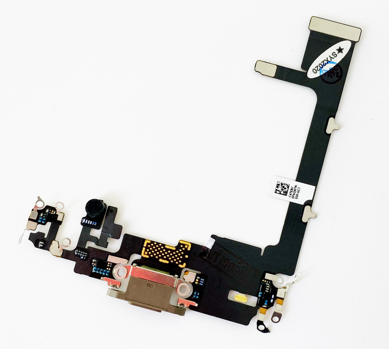 Шлейф для iPhone 11 Pro, з роз'ємом зарядки, з мікрофоном, золотистий, фото 1