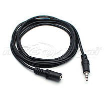 Аудіо кабель подовжувач AUX 3.5 mm jack (економ якість), 1.8 м, фото 2