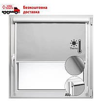 Термо ролети блекаут Tanova 054 Арджент Світло-сірий (с коробом) | рулонні штори блекаут