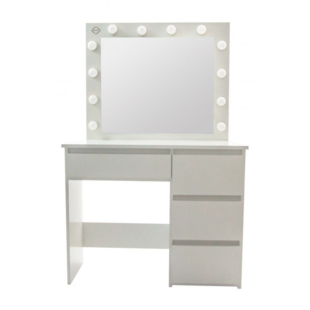 Столик косметический с зеркалом и LED-подсветкой Bonro B071 белый (20000021) - фото 3 - id-p1389911585