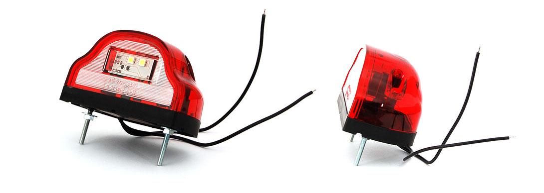 Підсвітка номера червона прозора LED 12V-24V