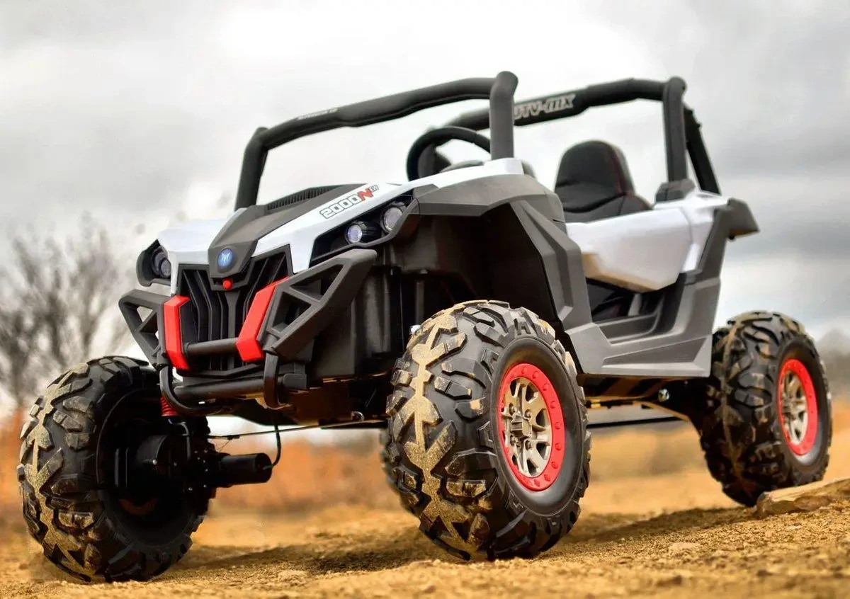 Дитячий електромобіль Баггі джип 4x4 M 3602 EBLR-1 білий, фото 1