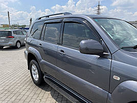 Дефлектори вікон (вітровики) клейкі/накладні Toyota LC 120 / GX470 2003 -> 4D 4 шт (ANV-AIR)