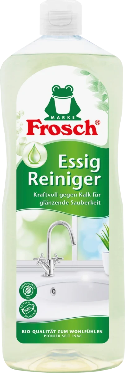 Засіб проти вапняного і мильного нальоту Frosch Essigreiniger, 1L