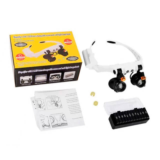 LUNA Лупа бинокулярная, очки с подсветкой ArduinoKit 32225-21SX