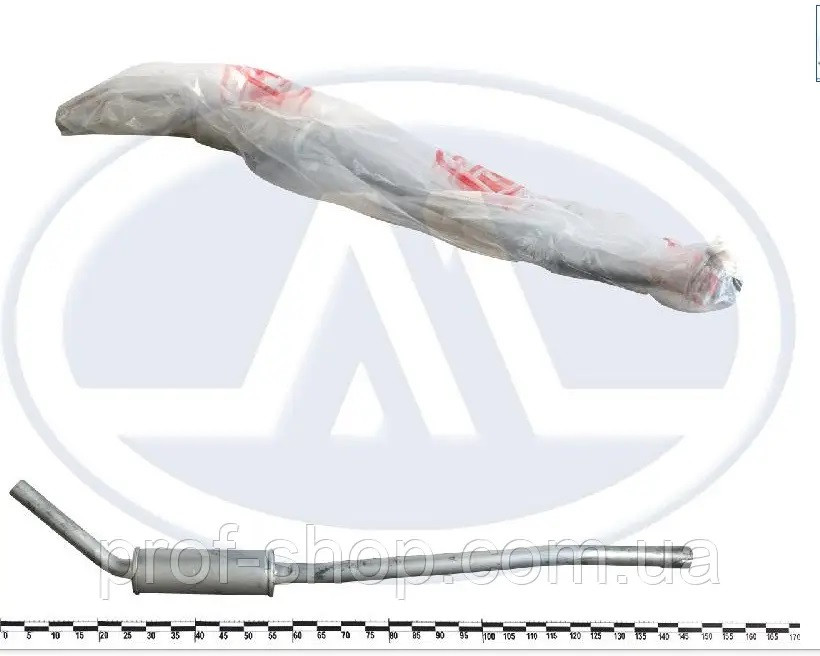 Резонатор ВАЗ 2121 закатаний, важкий (виробництво ТМК), фото 1