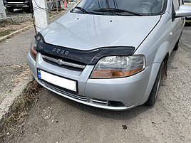 Дефлектор капоту, мухобойка Chevrolet Aveo з 2003-2006(седан) з 2003-2008 (х/б) р. в. VIP