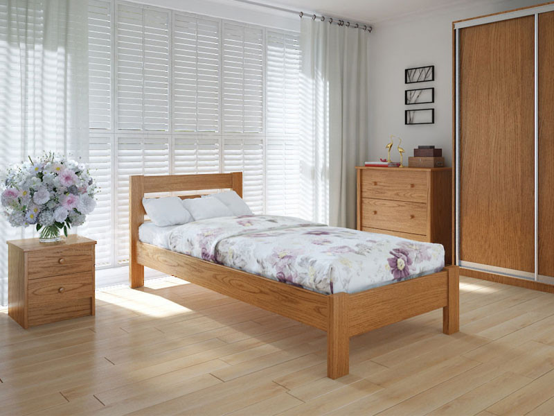 Односпальне ліжко "Лероль" з натурального дерева