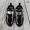 Дитячі кросівки для дівчинки чорні зі сріблом на об'ємній підошві, фото 10