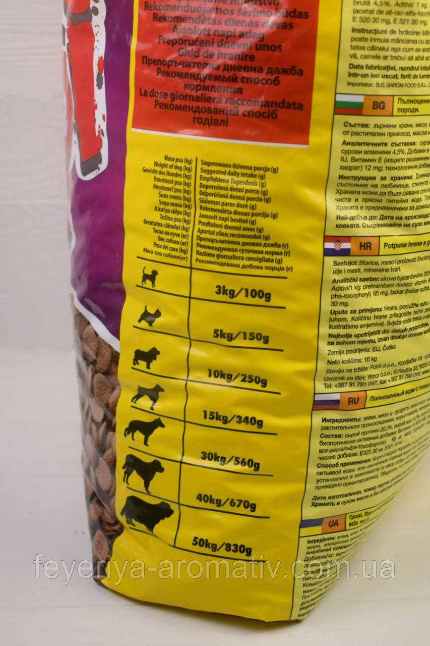 Сухой корм с говядиной для взрослых собак всех пород Tropi 10 кг Чехия - фото 5 - id-p1599016321