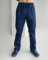 Медицинские брюки для мужчин. Коттон. Темно-синий