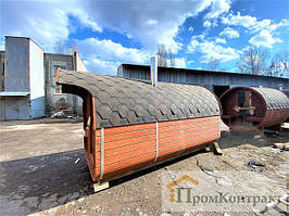 Фіто сауна квадро бочка LUX виконання з термодерева