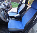 Чохли на сидіння Фольксваген Бора (Volkswagen Bora) (модельні, окремий підголовник) Чорно-синій, фото 4