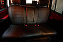 Чохли на сидіння ДЕУ Ланос (Daewoo Lanos) (модельні, окремий підголовник) Чорно-синій, фото 3