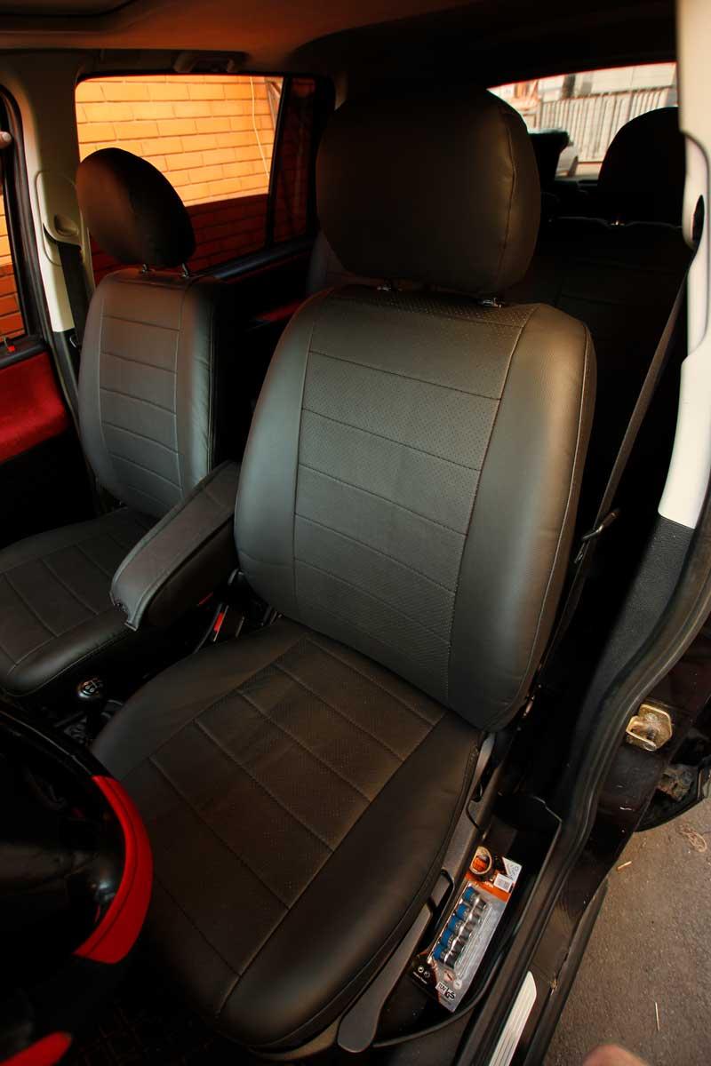 Чохли на сидіння Шевроле Ланос (Chevrolet Lanos) (модельні, окремий підголовник) Чорно-жовтий
