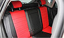 Чохли на сидіння ВАЗ 2121 Нива (VAZ Niva 2121) модельні  з екошкіри Чорний Чорно-білий, фото 5