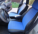 Чохли на сидіння Фольксваген Поло 4 (Volkswagen Polo 4) модельні  з екошкіри Чорний Чорно-білий, фото 6