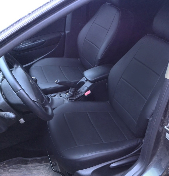 Чохли на сидіння Фольксваген Пассат Б5 (Volkswagen Passat B5) модельні  з екошкіри Чорний