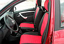 Чохли на сидіння Ніссан Альмера Класік (Nissan Almera Classic) модельні  з екошкіри Чорний, фото 7