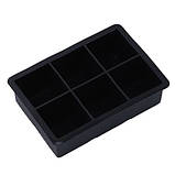 Форма силіконова для льоду Кубики, 6 комірок 5см з кришкою, фото 2