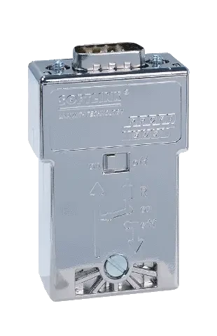 Роз'єм PROFIBUS-DP, відвід кабелю 180°, гвинт