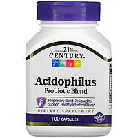 Смесь пробиотиков ацидофилус, 21st Century "Acidophilus Probiotic Blend" (100 капсул)