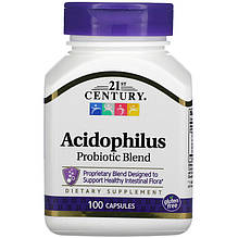 Суміш пробіотиків ацидофілус 21st Century "Acidophilus Probiotic Blend" (100 капсул)