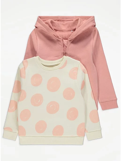 Толстовка пудрова на блискавці і з капюшоном George (Англія) р. 92/98, 98/104см, фото 1