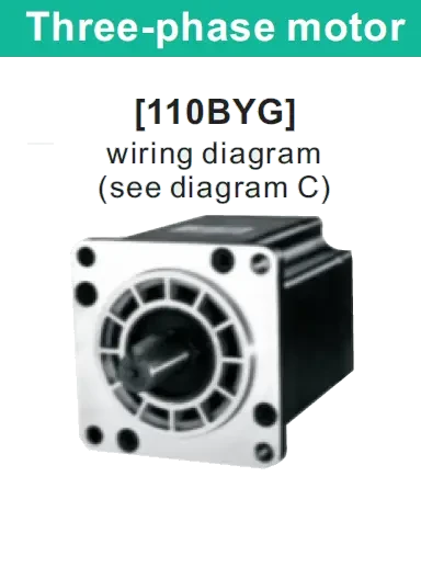 110BYGH3153(NEMA 42) кроковий двигун трифазний