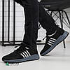 Літні чоловічі кросівки сітка чорні, фото 6
