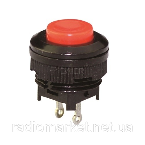 КнопкаDaier DS-501 RD, ON-(OFF), 2pin, фото 1