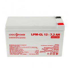 Акумуляторна батарея LogicPower 12 V 7.2 AH (LPM-GL 12 — 7.2 AH) GEL