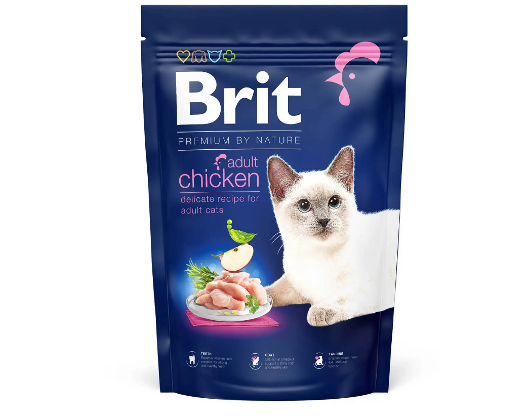 Сухий корм для котів Brit Premium by Nature Cat Adult Chicken 1,5кг