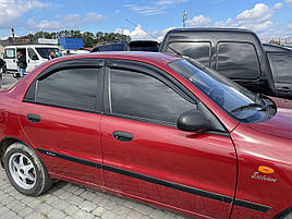 Дефлектори вікон (вітровики) Deawoo Lanos 4D 4шт (HIC)