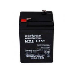 Акумуляторна батарея LogicPower LPM 6 V 5.2 AH (LPM 6 — 5.2 AH) AGM