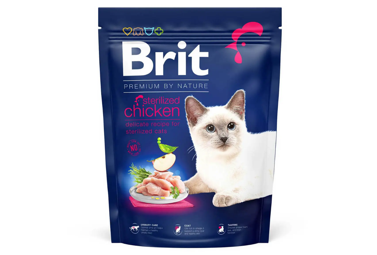 Сухой корм для стерилизованных котов Brit Premium by Nature Cat Sterilised 1,5кг