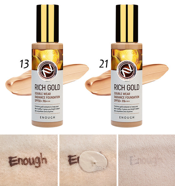 Омолаживающий сияющий тональный крем, 100 г Enough Rich Gold Double Wear Radiance Foundation SPF50+ PA+++ #13