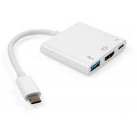 Концентратор Vinga Type-C to HDMI+USB3.0+Type-C PD (VCPATC2HDMIUSBPDWH)