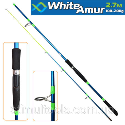 Спінінг короповий штекерний Sams Fish "White amur" 2.7 м 100-200г 2к, фото 1